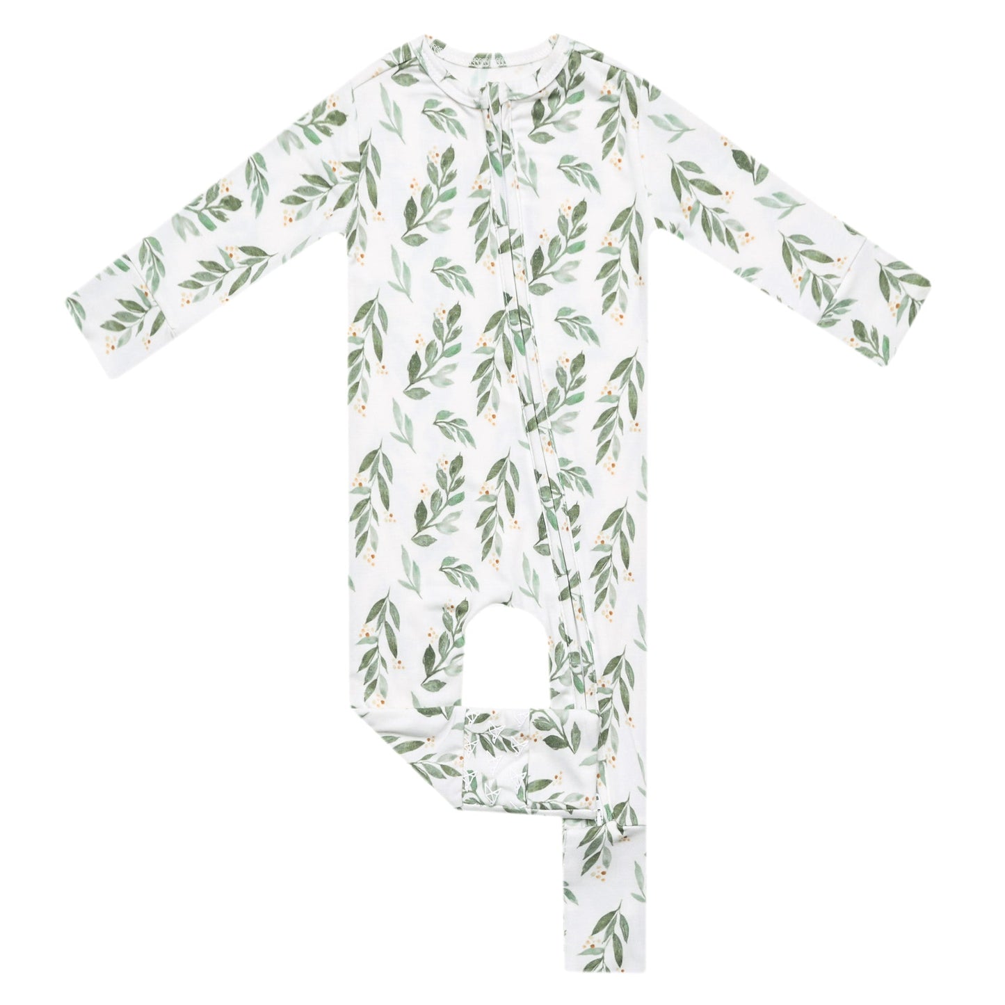 Convertible Zip-Up Footie Pajama - Fern